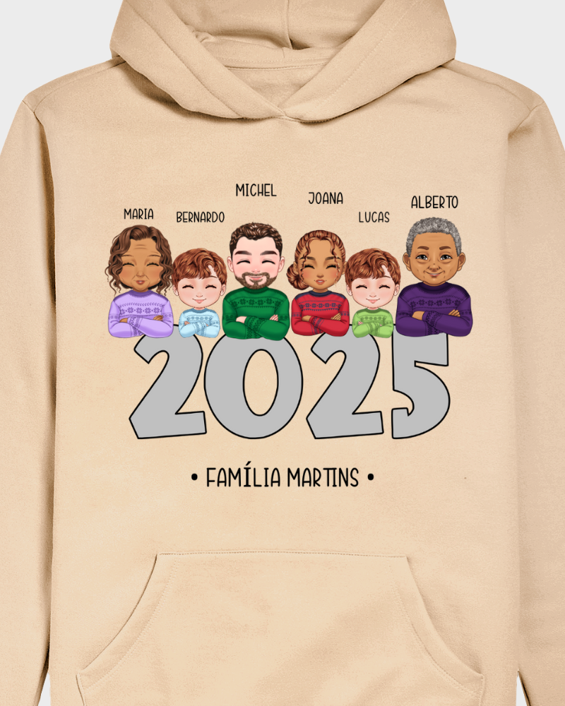 Minha Família no Ano Novo (7-10 Pessoas) - Moletom