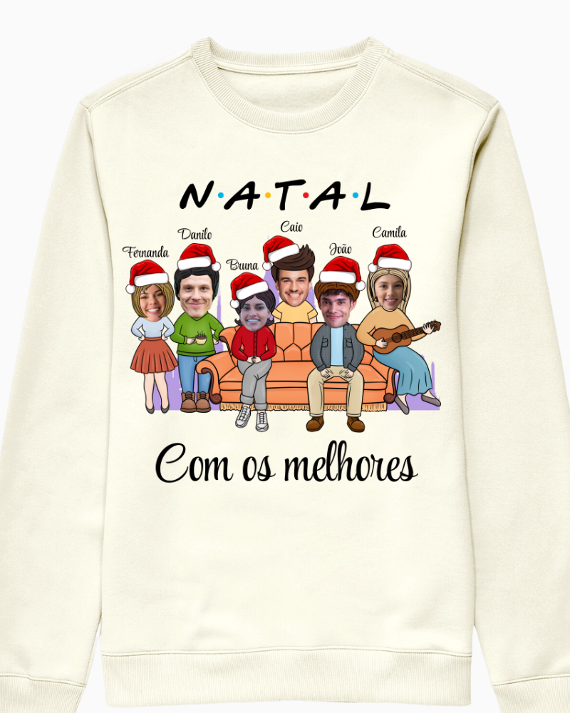 Natal com Friends - Moletom (Cores Claras)