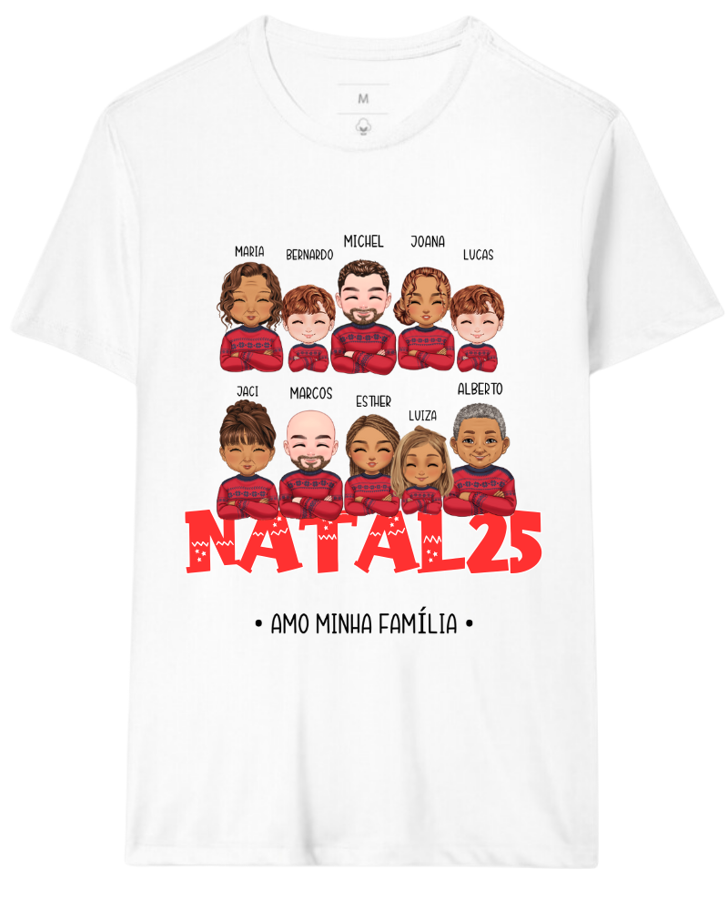 Família Natalina (7-10 Pessoas) (Cores Claras)