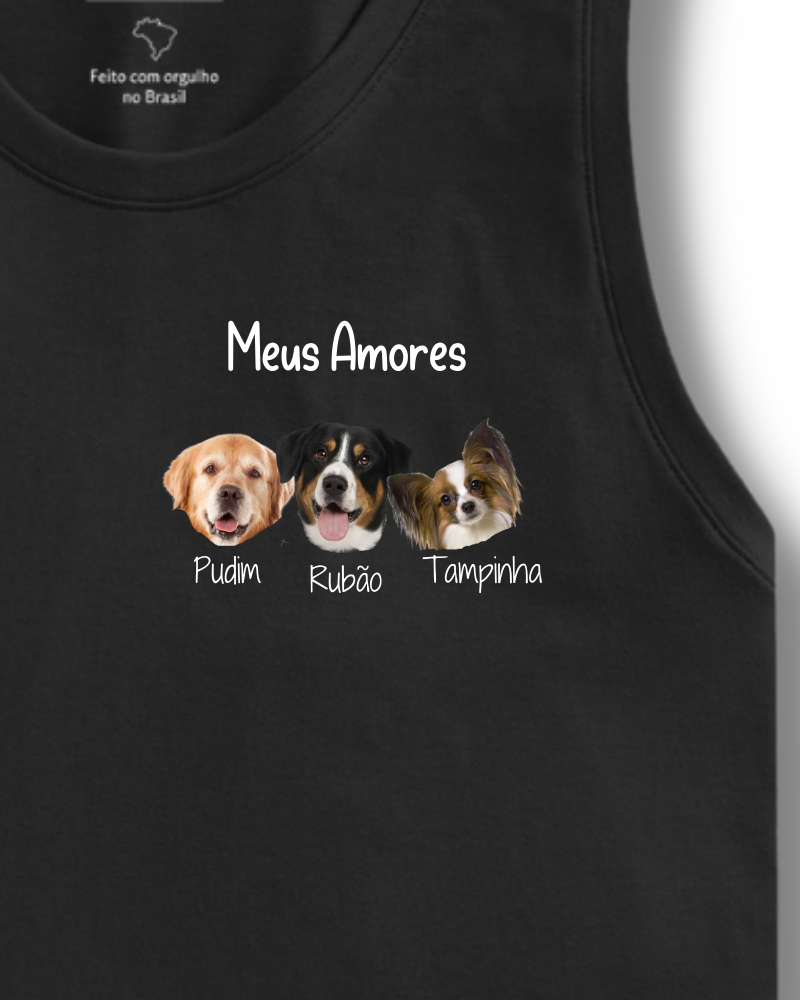 Meus Amores de Patas - Cropped e Regata
