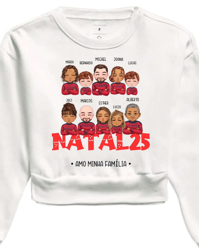 Família Natalina - Moletom (Cores Claras)