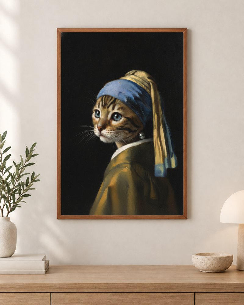 Pet com Brinco de Pérola - Quadro