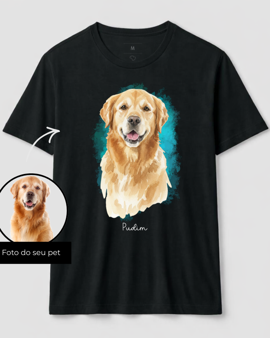 Camiseta Aquarela do Meu Pet