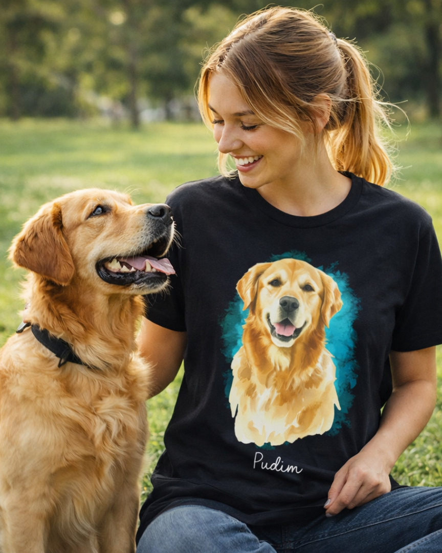 Camiseta Aquarela do Meu Pet