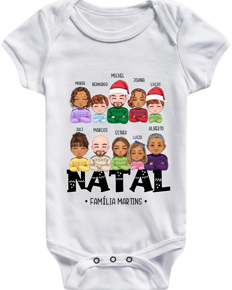 Família Natalina (7-10 Pessoas) (Cores Claras)