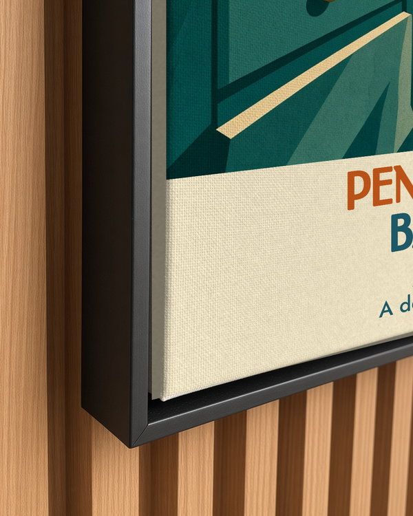 Quadro personalizado Lugares do meu Gato – Penhasco da Bancada em canvas (tela sem vidro) – mockup 1