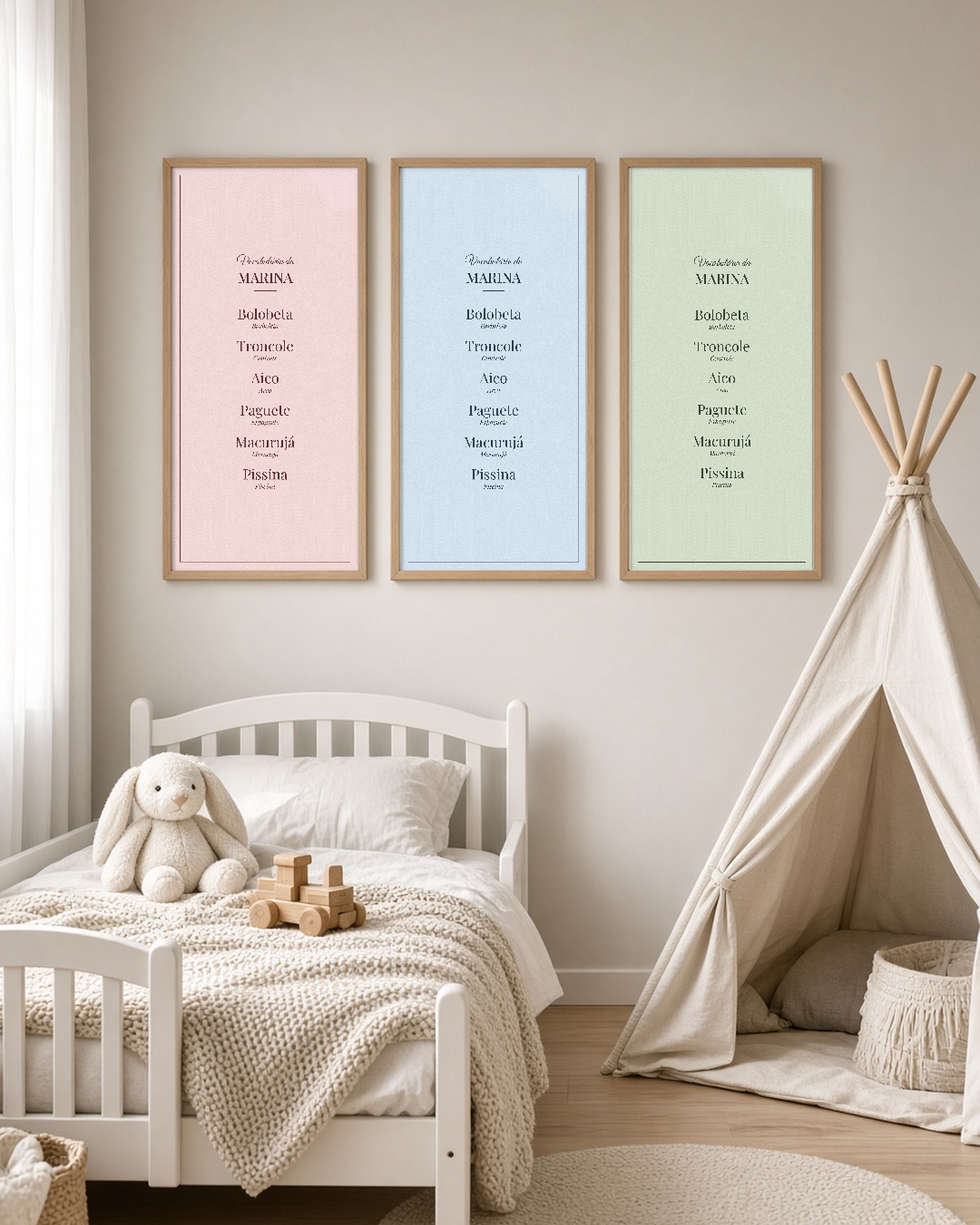 Quadro personalizado O Melhor Vocabulário com moldura filete com vidro – mockup 2