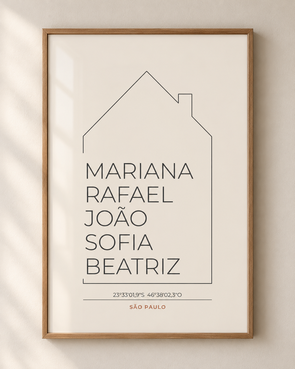 Quadro Casa da Família – Nomes Personalizados