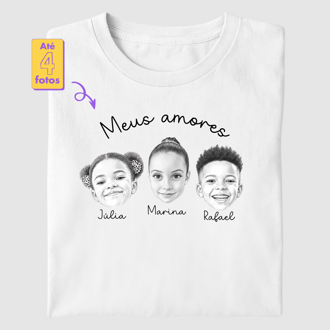 Camiseta Minhas Obras de Arte - Até 4 Pessoas