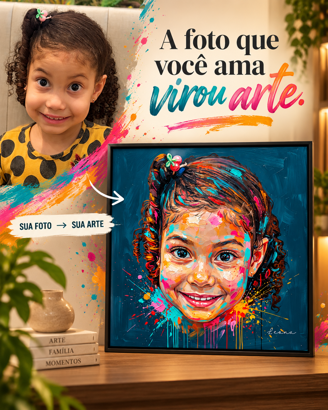 Obra de Arte Amor em Cores
