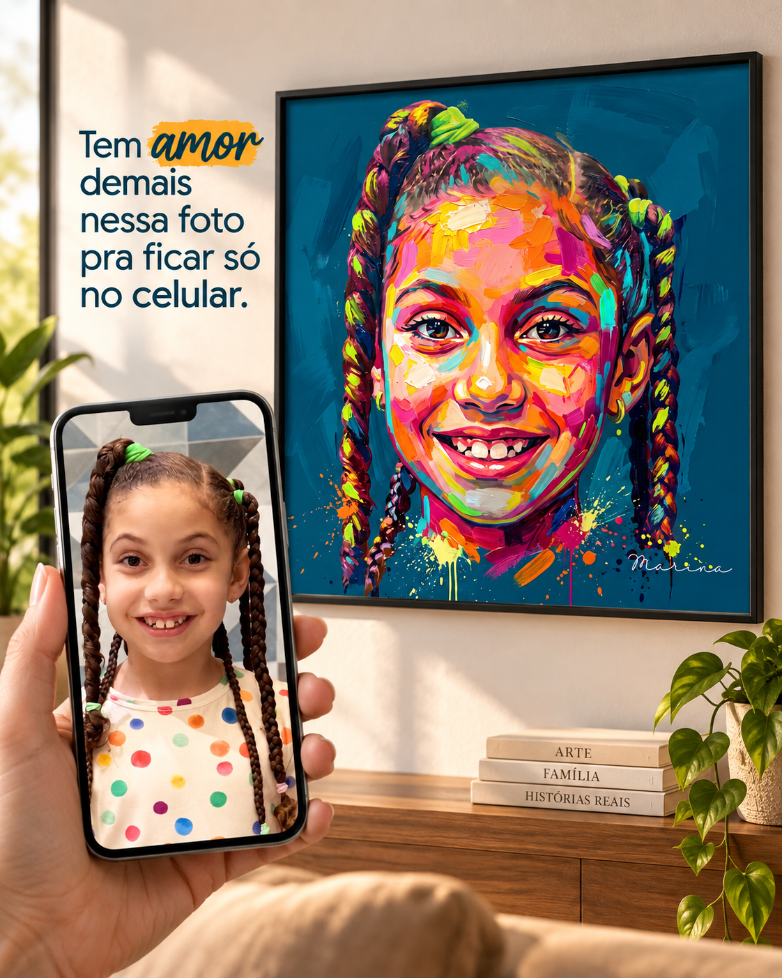 Obra de Arte Amor em Cores