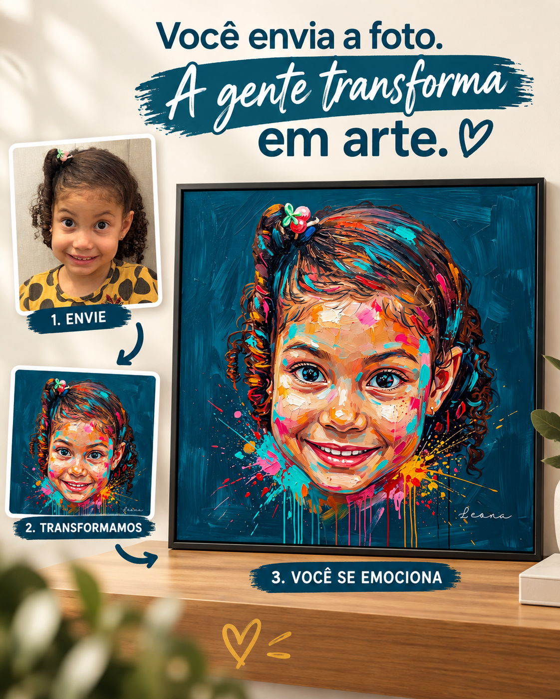 Obra de Arte Amor em Cores