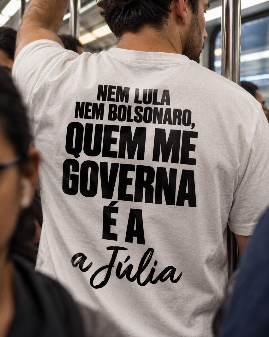 Nem Lula Nem Bolsonaro - Camiseta 04 (Estampa nas Costas)