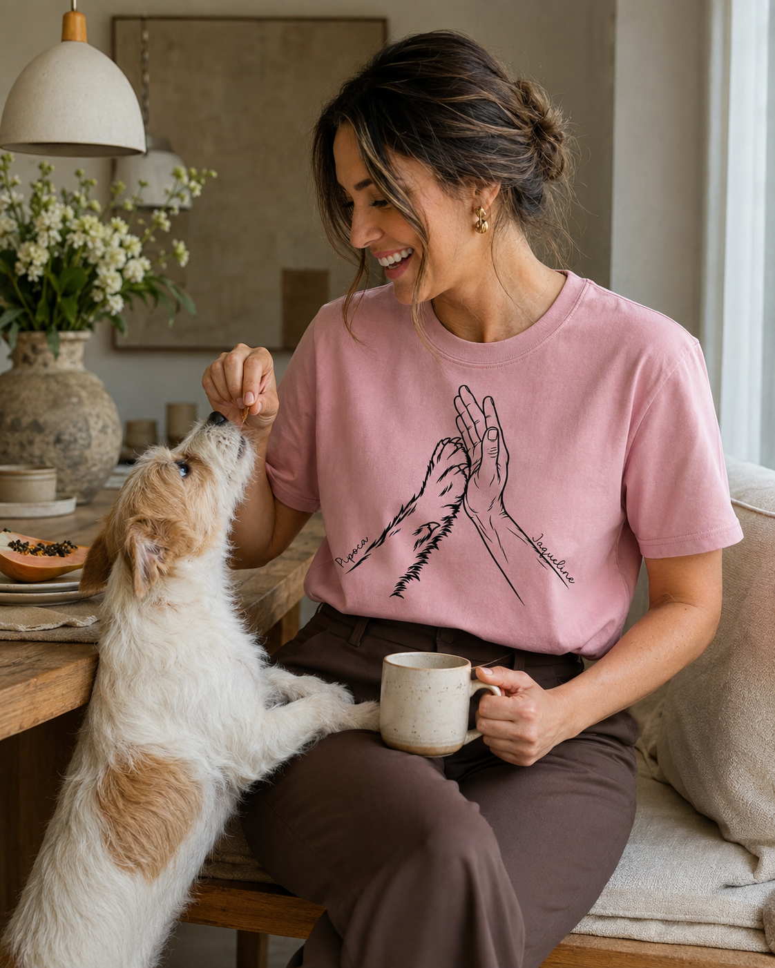 Nossa conexão - Mão e Pata (Cores Claras)
