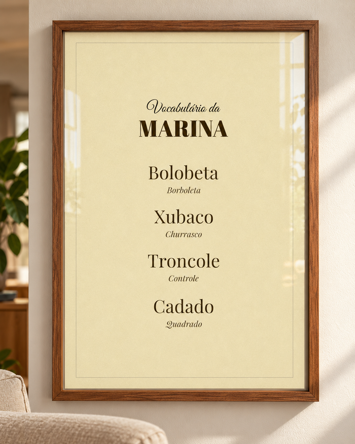 Quadro O Melhor Vocabulário – Personalizado