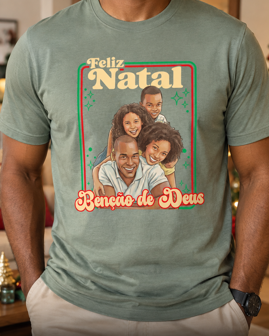 Natal Retro em Família - Algodão Peruano