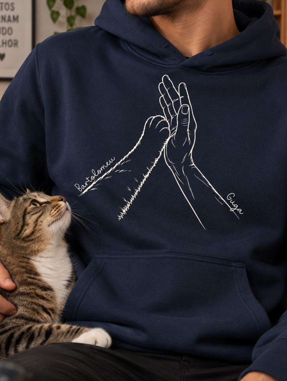 Nossa conexão - Mão e Pata - Hoodie