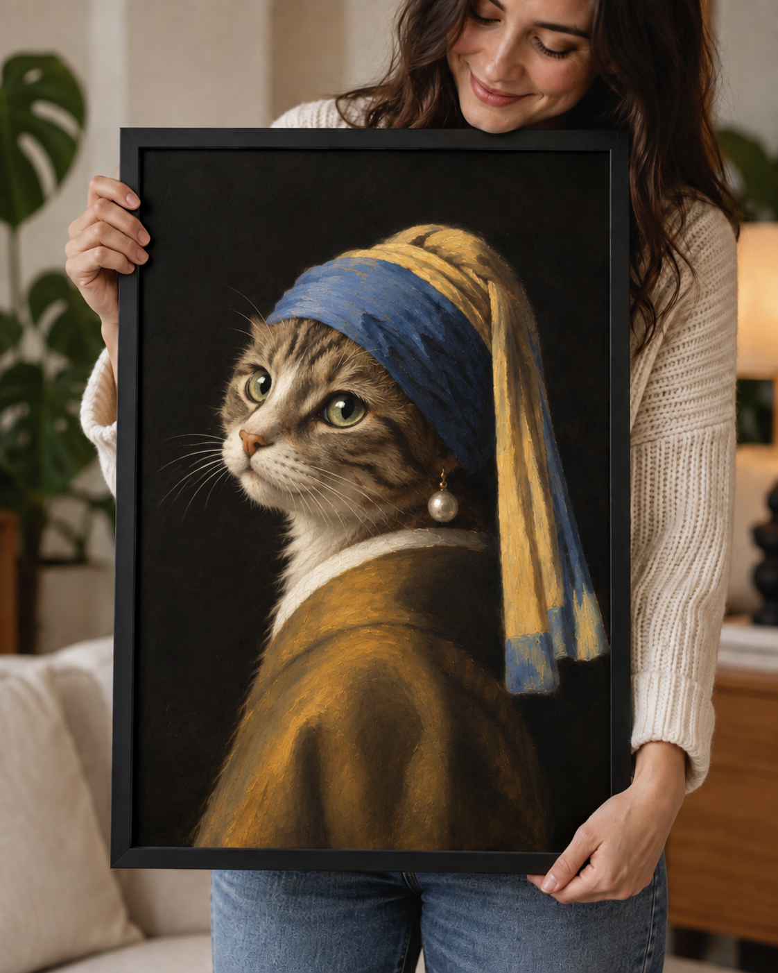 Pet com Brinco de Pérola - Quadro