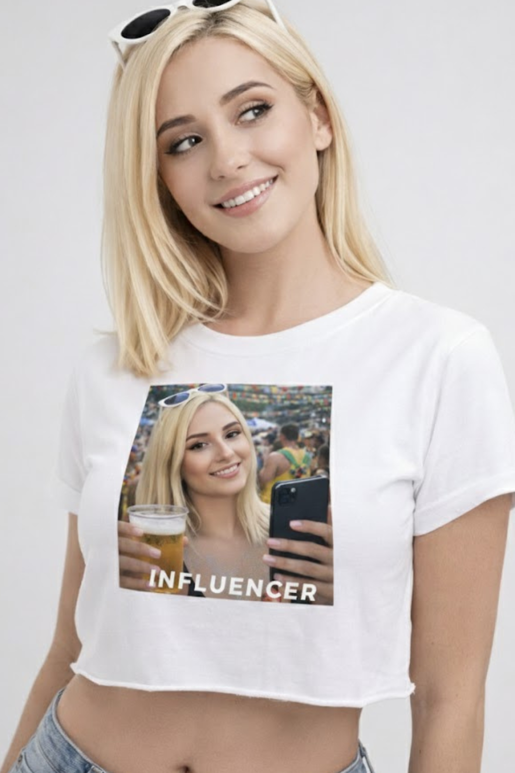 Influencer Sua Foto - Cropped e Regata