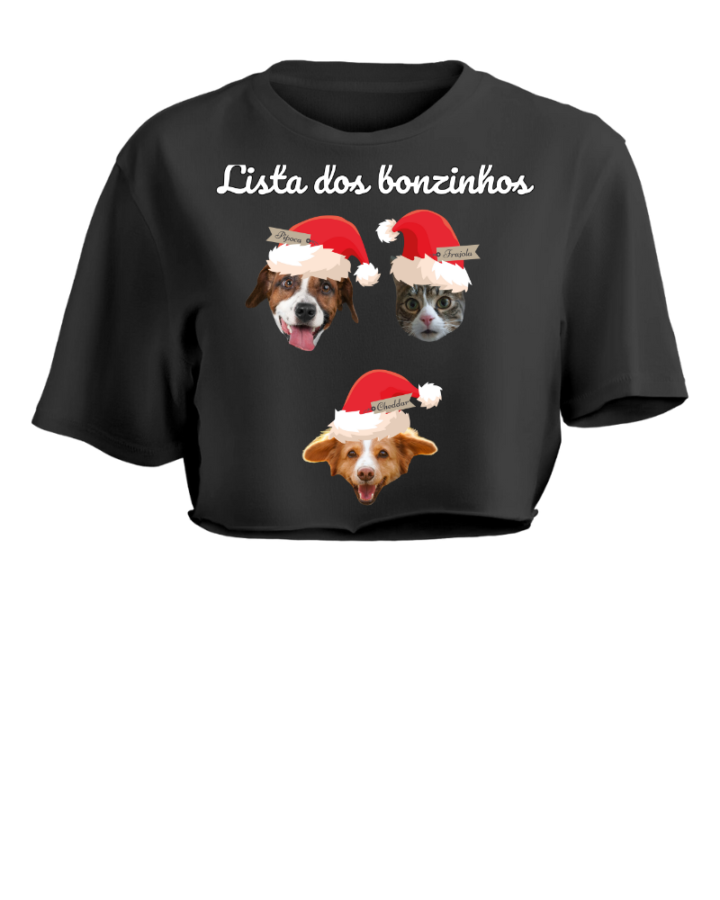 Meu Pet de Natal - Cropped e Regata