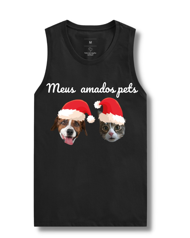 Meu Pet de Natal - Cropped e Regata
