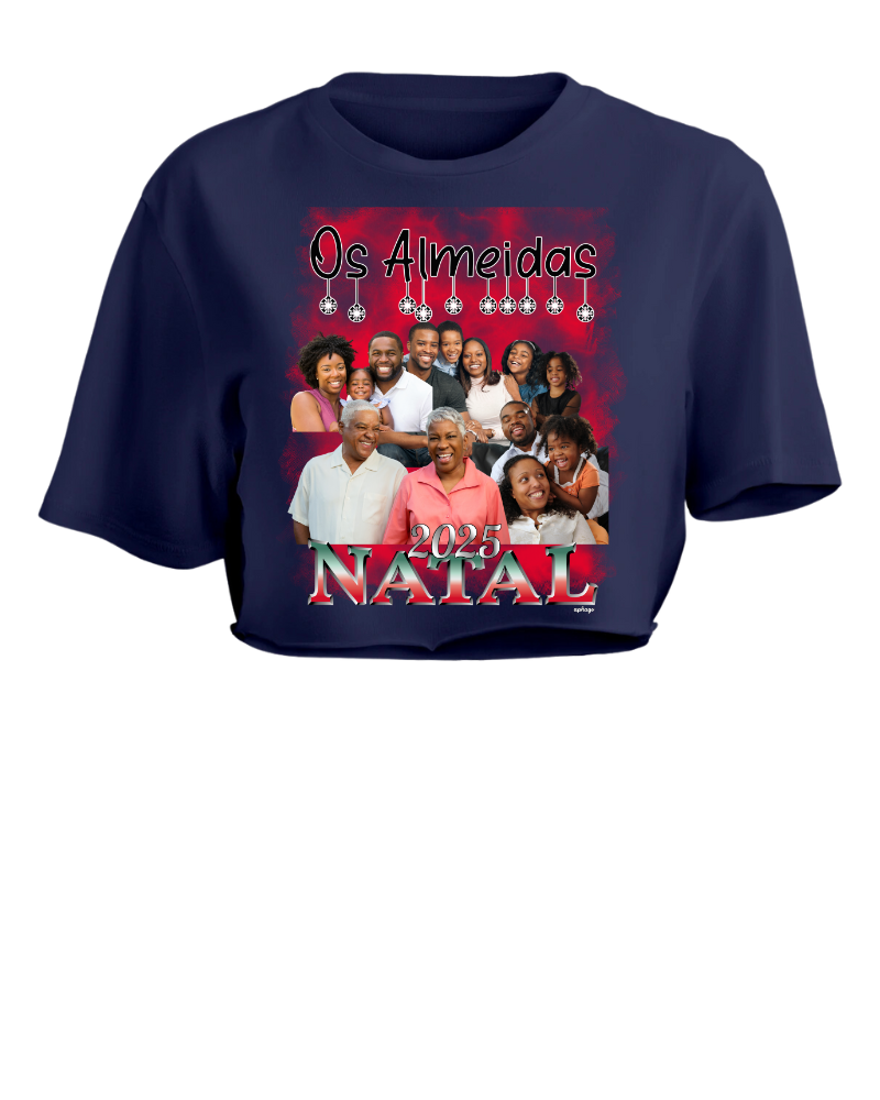 Minha Família Natalina Bootleg - Cropped e Regata
