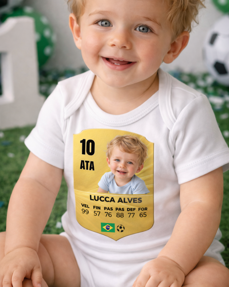 Camiseta Gold Rare Card - Copa do Mundo 2026 - Infantil