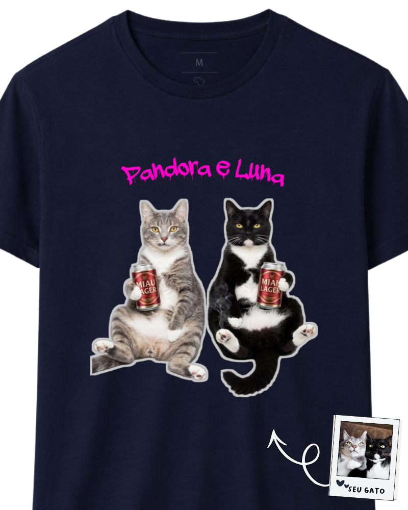 Meu Gato Vida Louca - Algodão Peruano