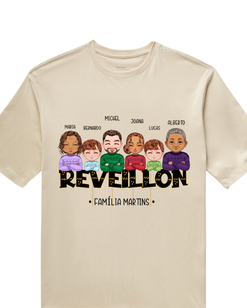 Minha Família no Ano Novo (3-6 Pessoas) - Oversized