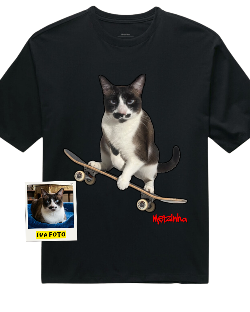 Meu gato de Skate - Oversized
