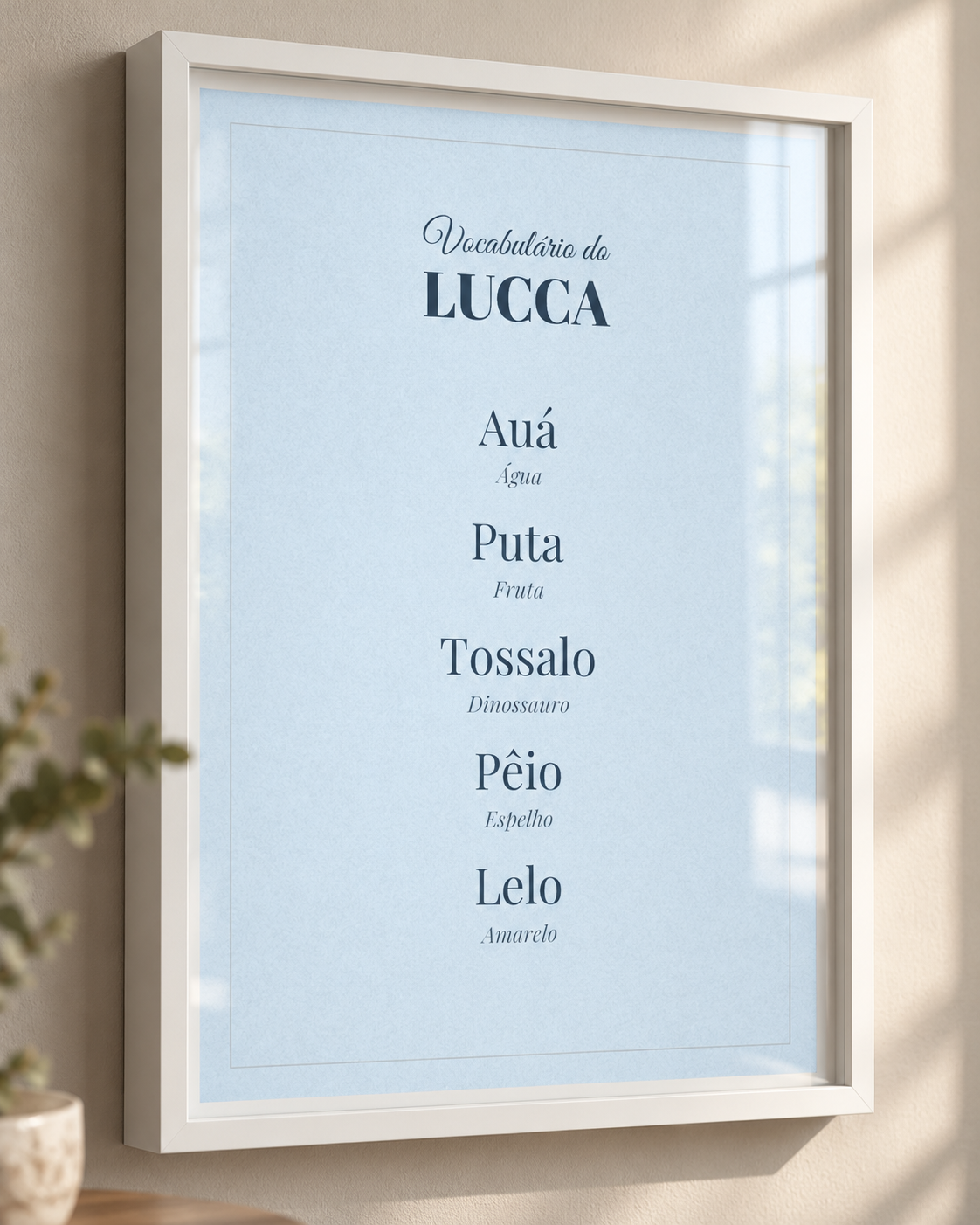 Quadro O Melhor Vocabulário – Personalizado