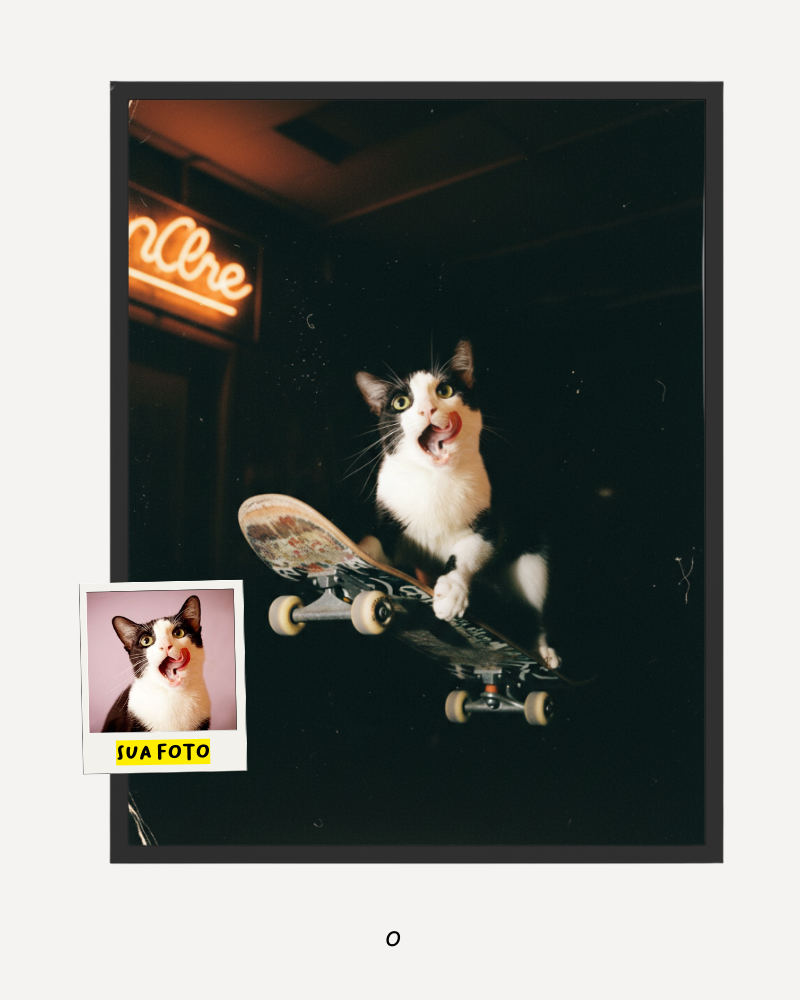 Quadro - Meu gato de Skate