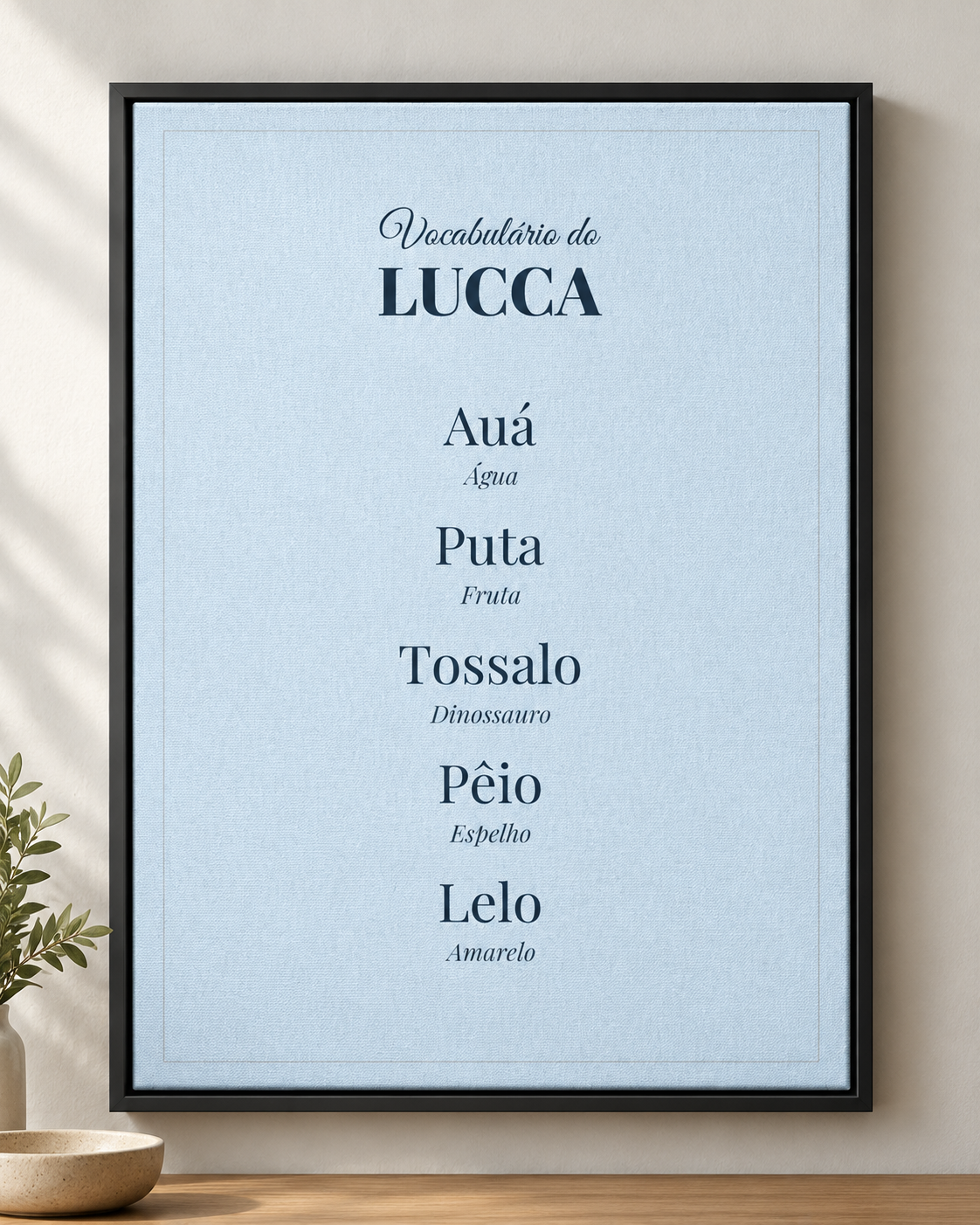 Quadro O Melhor Vocabulário – Personalizado