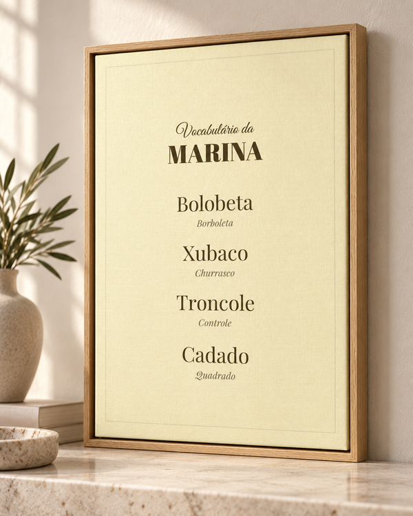 Quadro O Melhor Vocabulário – Personalizado