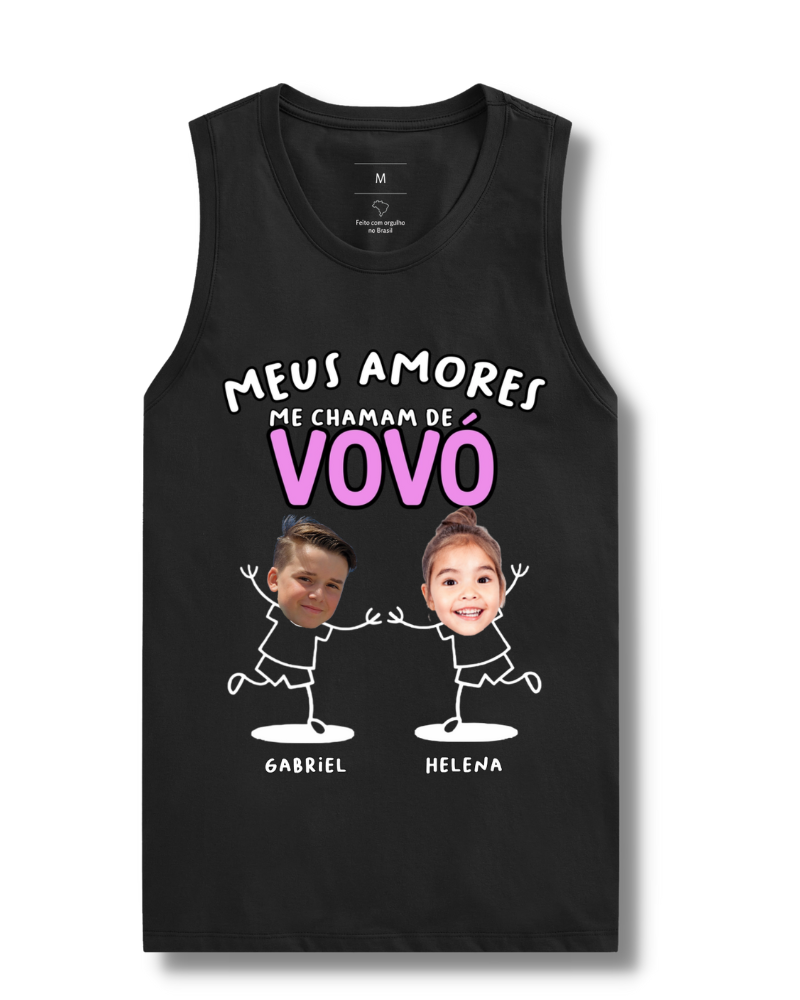 Meus amores me chamam de mamãe - Cropped e Regata