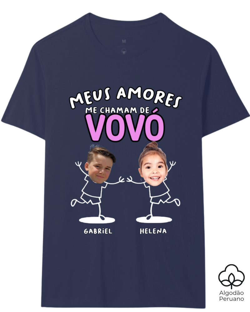 Meus amores me chamam de mamãe - Algodão Peruano