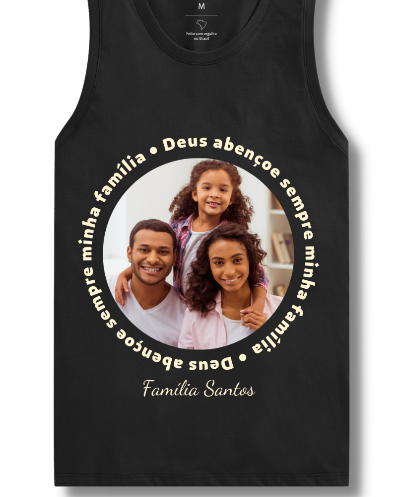 Deus Abençoe Minha Família - Cropped e Regata