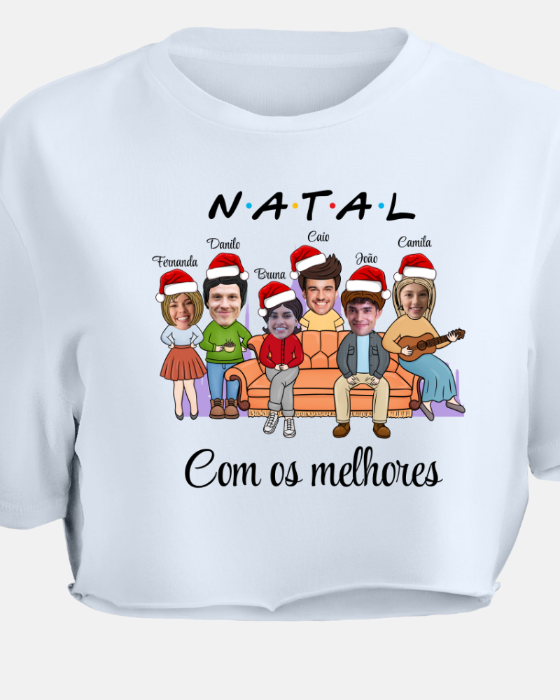 Natal com Friends - Cropped e Regata (Cores Claras)