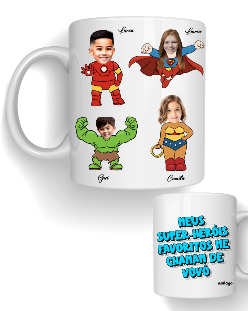 Caneca Meus Heróis Favoritos