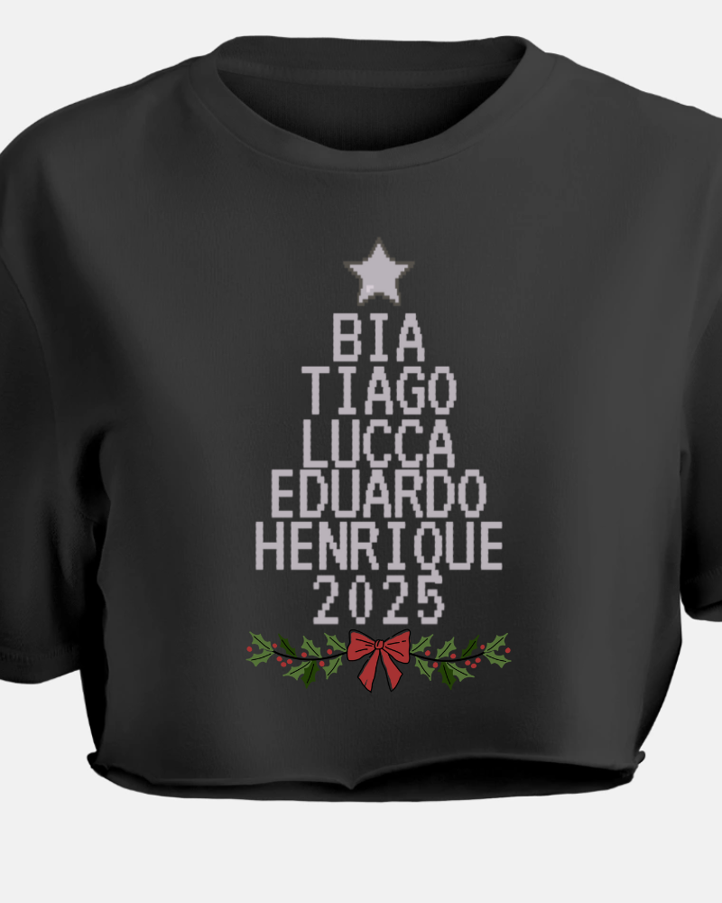 Não existe natal sem vocês - Cropped e Regata