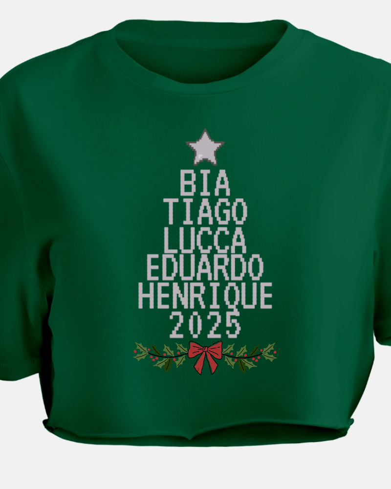 Não existe natal sem vocês - Cropped e Regata