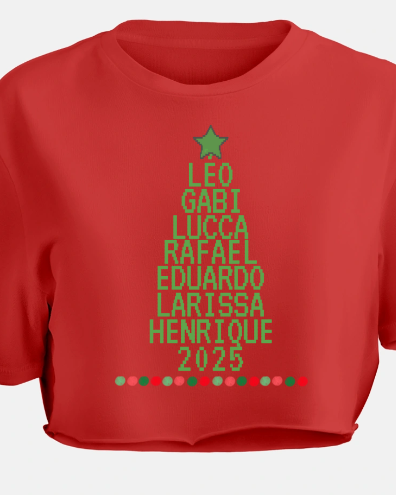Não existe natal sem vocês - Cropped e Regata