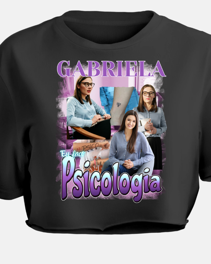 Eu Faço Psicologia - Cropped e Regata