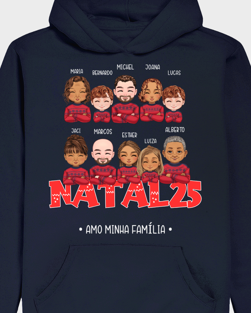 Família Natalina (7-10 Pessoas) - Moletom