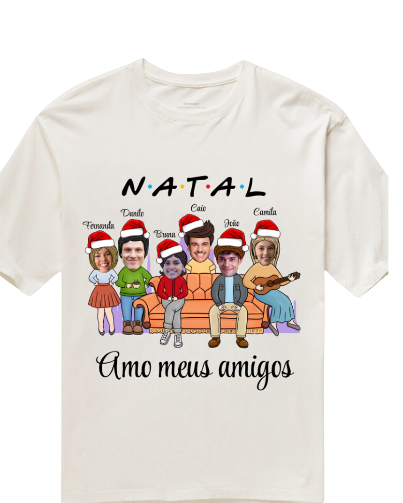 Natal com Friends - Oversized (Cores Claras)