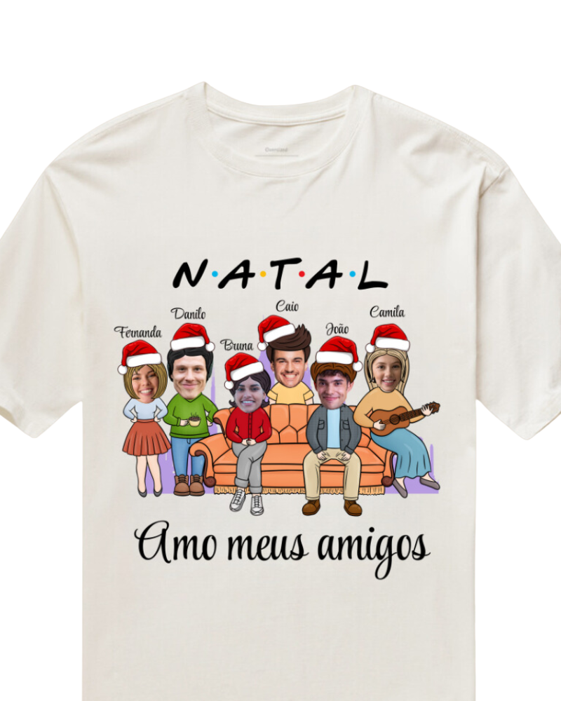 Natal com Friends - Oversized (Cores Claras)