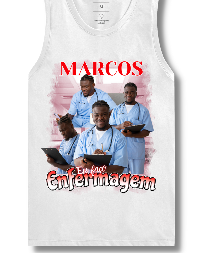 Eu Faço Enfermagem - Cropped e Regata
