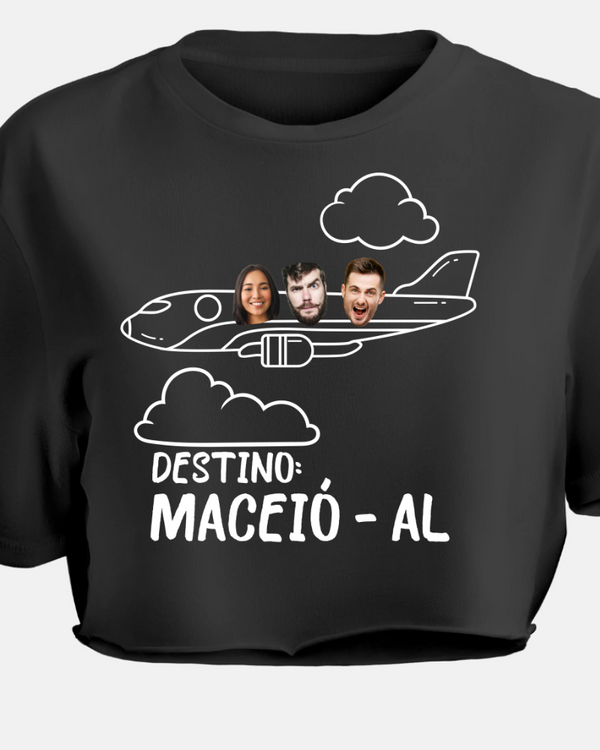 Viagem é Melhor em Grupo - Cropped e Regata