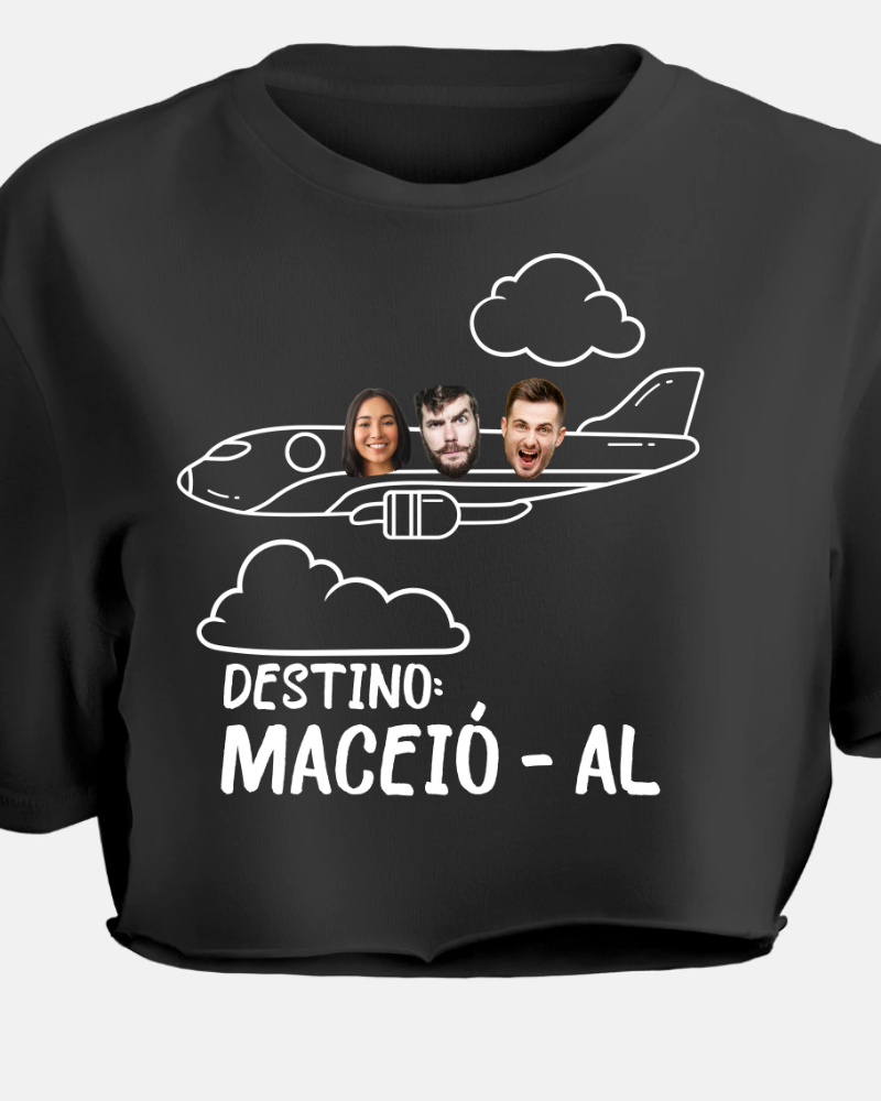 Viagem é Melhor em Grupo - Cropped e Regata