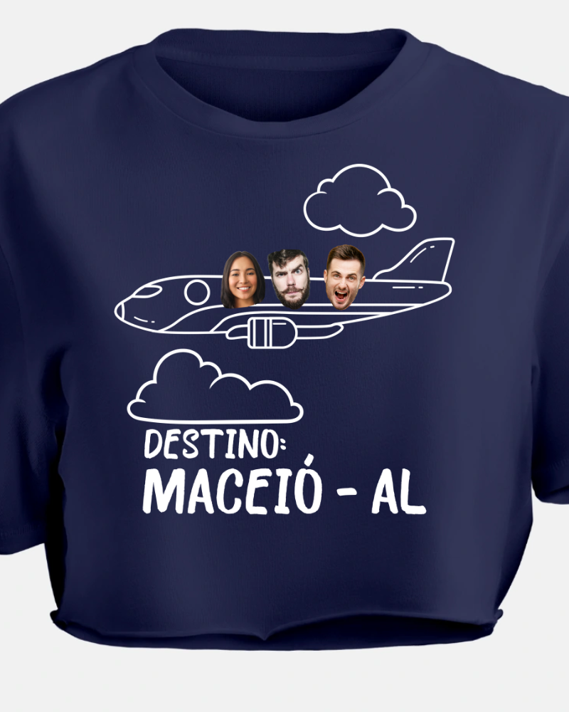 Viagem é Melhor em Grupo - Cropped e Regata
